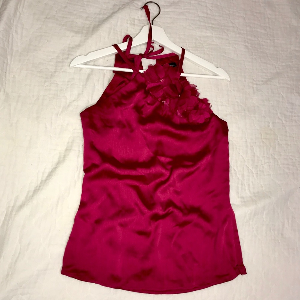 Le Chateau silk halter top